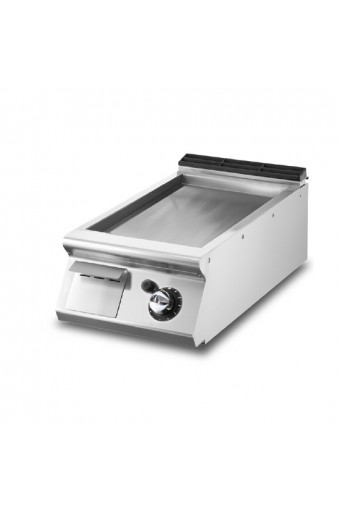 Fry-top gas versione top, piastra liscia cromata