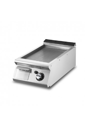 Fry-top gas versione top, piastra rigata