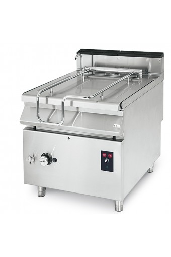Brasiera ribaltabile gas, capacità 60 litri, vasca inox motorizzata