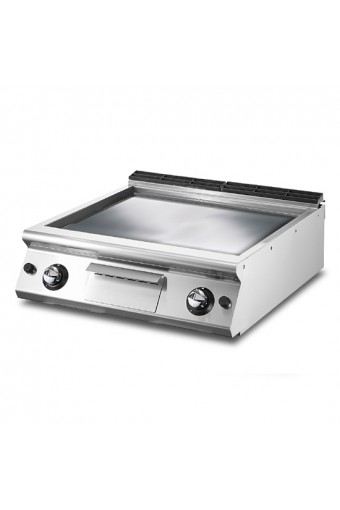 Fry-top gas professionale piastra liscia da banco