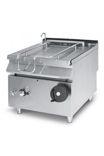 Brasiera ribaltabile gas, capacità 120 litri, vasca inox