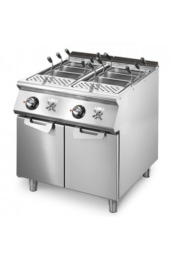 Cuocipasta elettrico, 2 vasche GN 1/1, capacità 2x 40 litri, resistenze fisse