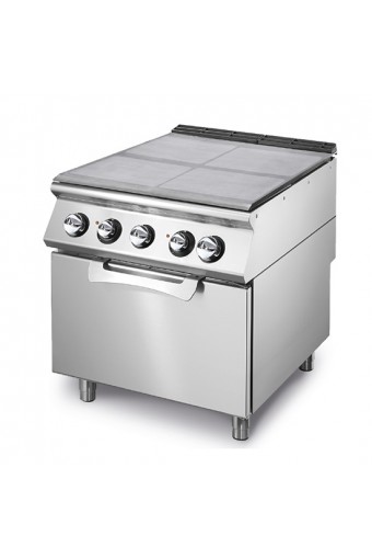 Tuttapiastra elettrica su forno elettrico statico GN 2/1, 4 zone di cottura