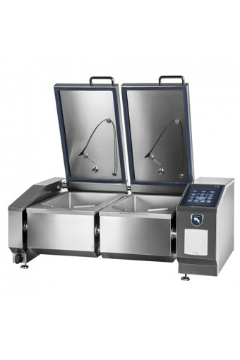 Brasiera multiuso elettrica da 2x 29 litri (2x GN 1/1), sollevamento automatico