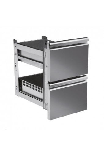 kit cassettiera GN da 2x 1/2 per tavoli refrigerati con profondità 700 mm