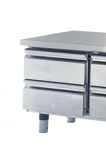 kit cassetti da 2x 1/2 per basi refrigerate, h=100 mm