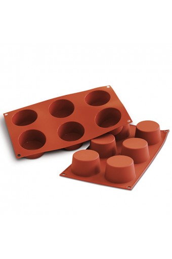 Stampo in silicone GN 1/3 per 6 muffins ø 68 mm