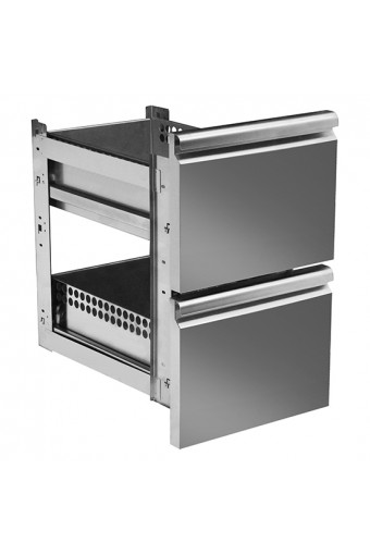 kit cassettiera con soft self closing da 2x 1/2 per tavoli refrigerati 700 mm - linea VIRTUS