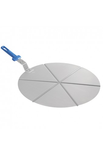 vassoio portapizza manicato con guide per tagliare in 6 pezzi, ø 450 mm