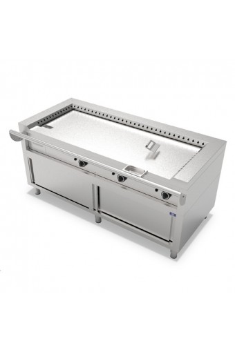 Teppanyaki elettrico su base chiusa, 3 zone