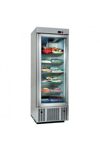 Congelatore da 650 litri con 1 porta a vetro e 6 ripiani, -2°/-18°C