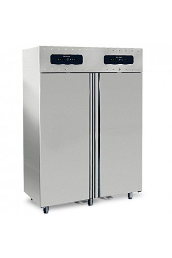 Frigorifero da 700+700 litri in inox a 2 temperature GN 2/1, -2°/+8°C|-10°/-22°C