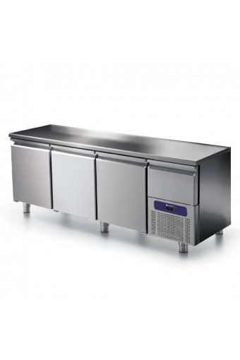 Tavolo refrigerato 3 porte GN 1/1 con cassetto refrigerato su vano motore, -2 °/+8 °C