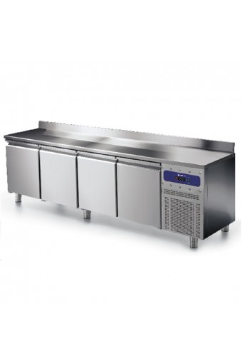 Tavolo refrigerato 4 porte GN 1/1 con alzatina, -2 °/+8 °C