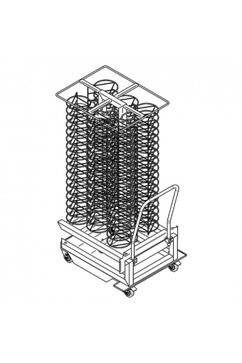struttura carrellata portapiatti per forni da 20x GN 2/1, 100x ø 310 mm