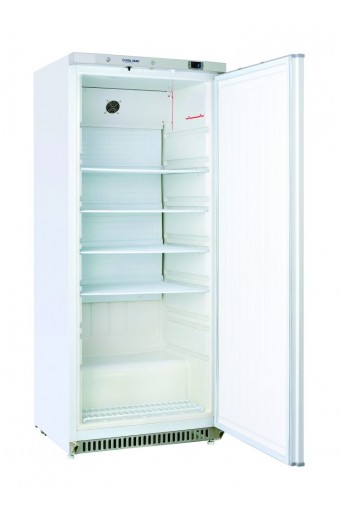 Armadio frigorifero professionale interno/esterno abs bianco, 600 litri positivo temperatura, 0/+8°c