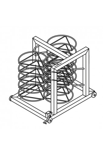 struttura reggipiatti per carrello, 18x ø 310 mm