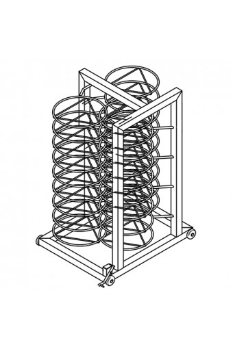 struttura reggipiatti per carrello, 30x ø 310 mm