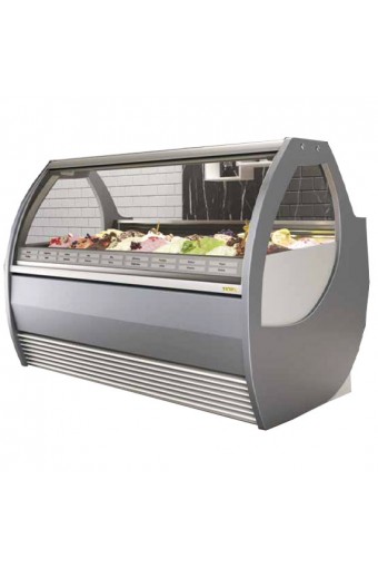 Vetrina gelato ventilata KARYA, capacità 24x5 litri -18°/-22°C 2251x1185mm