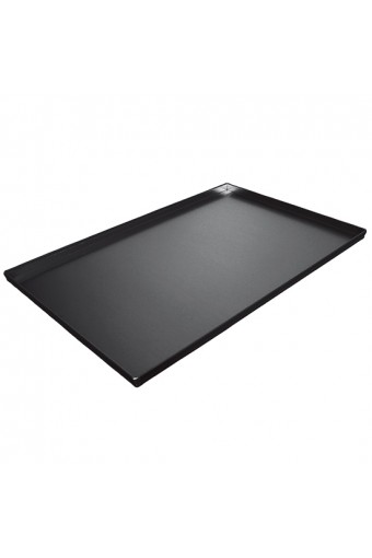 Teglia in alluminio non rivestita, 600x400 mm - 4 bordi 90°, rivestimento termoplastico
