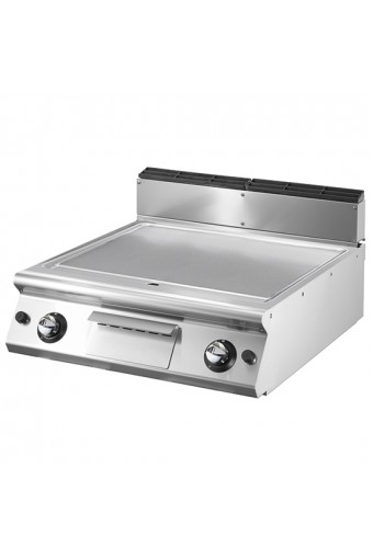 Fry-top gas con piano stampato piastra liscia da banco